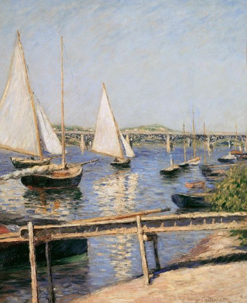 Sailing Boats at Argenteuil, c.1888 | Caillebotte