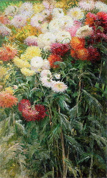 Clump of Chrysanthemums, Garden at Petit Gennevilliers, 1893 | Caillebotte