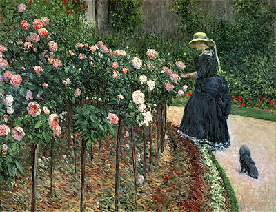 Roses in the Garden at Petit Gennevilliers, 1886 | Caillebotte