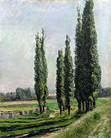 Caillebotte | Poplars on the Riverbank at Argenteuil, undated | Giclée Canvas Print