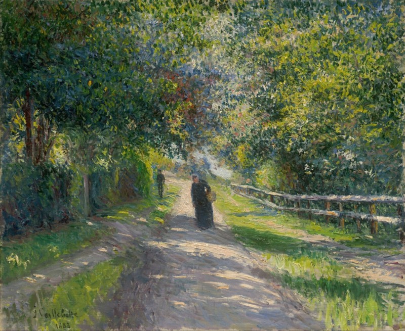 Avenue der Villa des Fleurs in Trouville, 1883 | Caillebotte | Giclée Leinwand-Kunstdruck