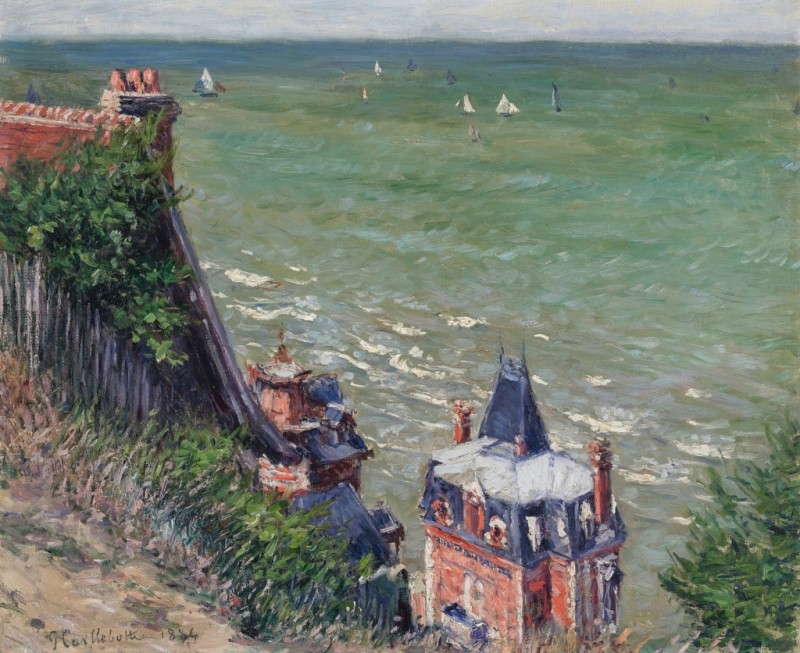 Die rosa Villa, Trouville, 1884 | Caillebotte | Giclée Leinwand-Kunstdruck