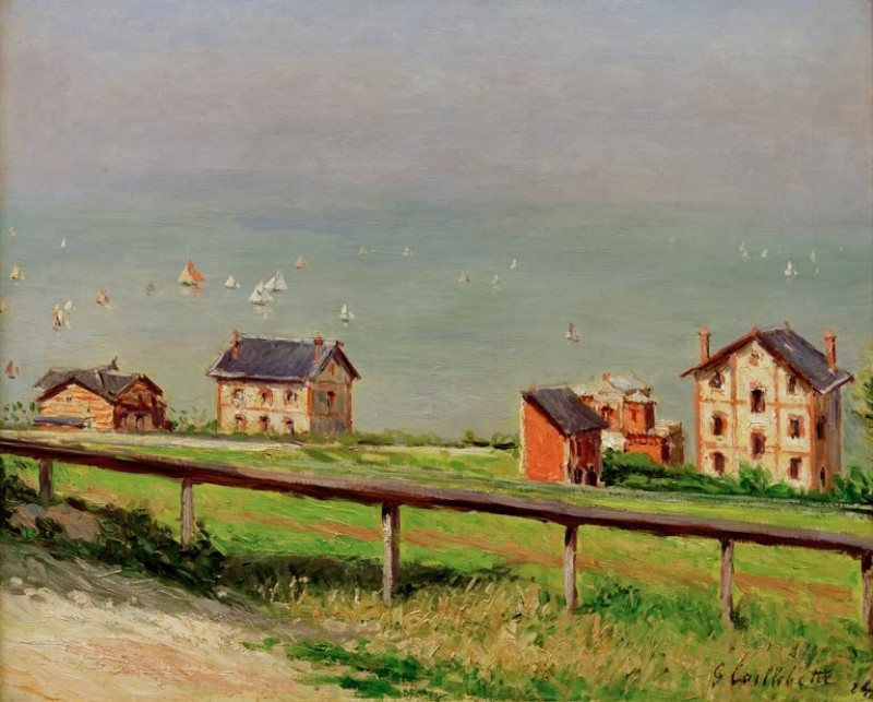 Regatten auf dem Meer bei Trouville, 1884 | Caillebotte | Giclée Leinwand-Kunstdruck