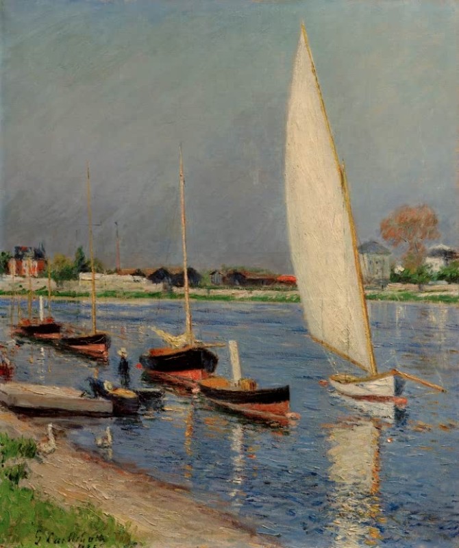 Sailboats on the Seine in Argenteuil, 1886 | Caillebotte | Giclée Canvas Print