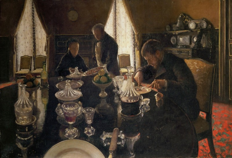 Dinner, 1876 | Caillebotte | Giclée Canvas Print