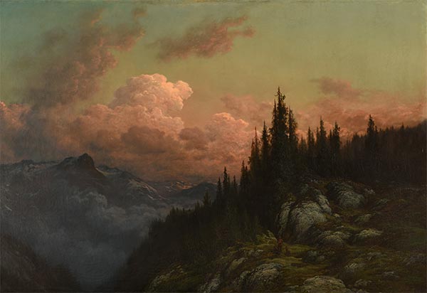 Morgendämmerung: ein Andenken an die Alpen, c.1880 von Gustave Dore | Giclée Leinwand-Kunstdruck