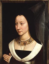 Maria Portinari (Maria Maddalena Baroncelli), c.1470 von Hans Memling | Leinwand Kunstdruck