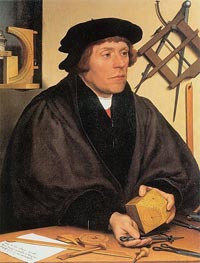 Porträt des Astronomen Nikolaus Kratzer, 1528 von Hans Holbein | Leinwand Kunstdruck