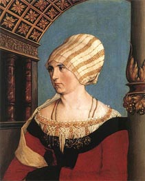 Portrait of Dorothea Meyer, nee Kannengiesser, 1516 von Hans Holbein | Leinwand Kunstdruck