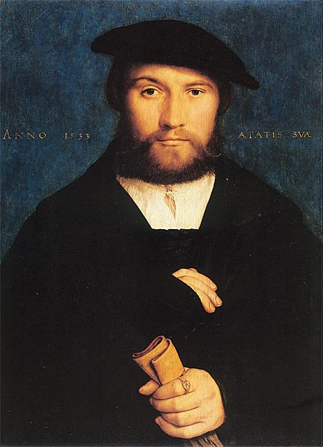 Porträt von Hermann Hillebrandt de Wedigh, 1533 | Hans Holbein | Giclée Leinwand Kunstdruck
