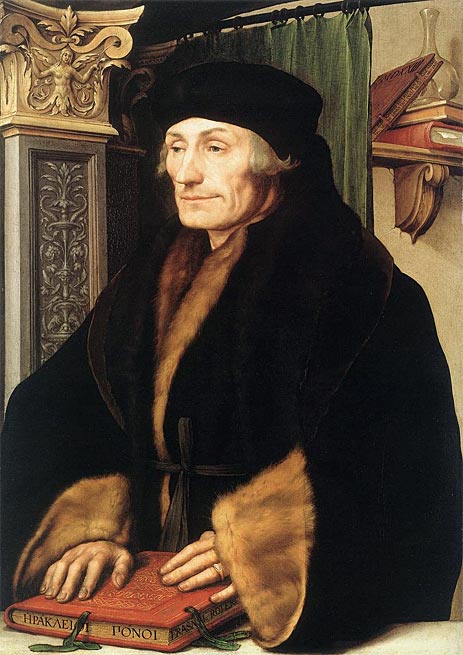 Portrait of Erasmus of Rotterdam, 1523 | Hans Holbein | Giclée Canvas Print