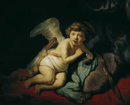 Cupid with the Soap Bubble | Rembrandt | Painting Reproduction