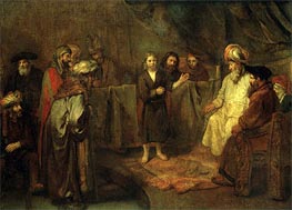 Der zwölfjährige Jesus unter den Schriftgelehrten | Rembrandt | Gemälde Reproduktion