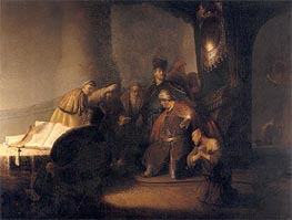 Repentant Judas Returning The Pieces Of Silver, 1629 von Rembrandt | Leinwand Kunstdruck