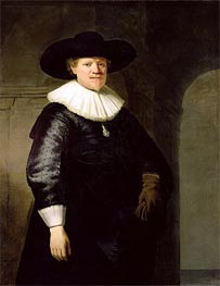 Portrait of a Man, possibly the poet Jan Harmensz. Krul | Rembrandt | Painting Reproduction