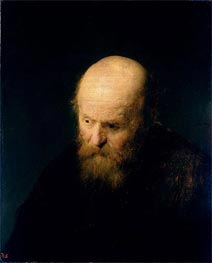 Head of a Bald, Old Man | Rembrandt | Painting Reproduction