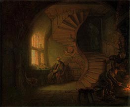 Rembrandt | Philosopher in Meditation, 1632 | Giclée Canvas Print