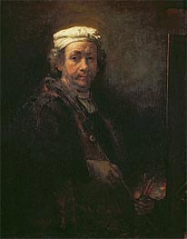Rembrandt | Self Portrait at his Easel | Giclée Canvas Print