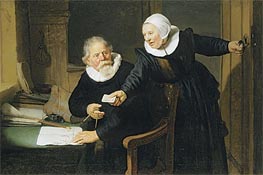 Rembrandt | Portrait of Jan Rijcksen and his Wife, Griet Jans (The Shipbuilder and his Wife), 1633 | Giclée Canvas Print