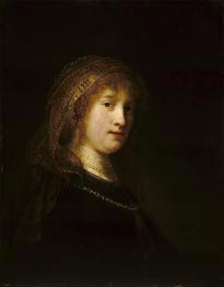 Rembrandt | Saskia van Uylenburgh, c.1634/35 | Giclée Canvas Print