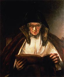 Rembrandt | Old Woman Reading, 1655 | Giclée Canvas Print