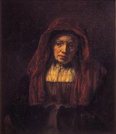Rembrandt | Portrait of an Old Woman, 1654 | Giclée Canvas Print