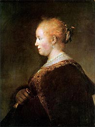 Rembrandt | Portrait of a Young Woman, 1632 | Giclée Canvas Print