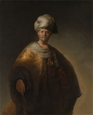 Rembrandt | Man in Oriental Costume (The Noble Slav), 1632 | Giclée Canvas Print