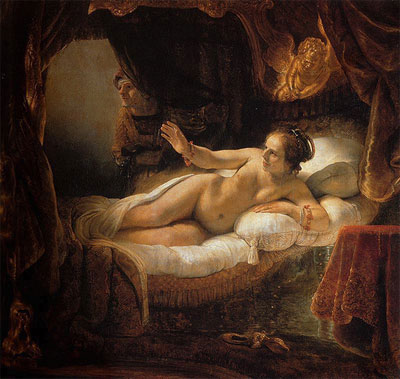 Danae, 1636 | Rembrandt | Giclée Leinwand Kunstdruck