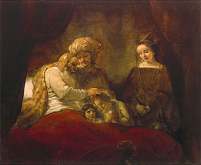 Jacob Blessing the Children of Joseph, 1656 | Rembrandt | Giclée Leinwand Kunstdruck