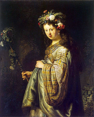 Flora, 1634 | Rembrandt | Giclée Leinwand Kunstdruck