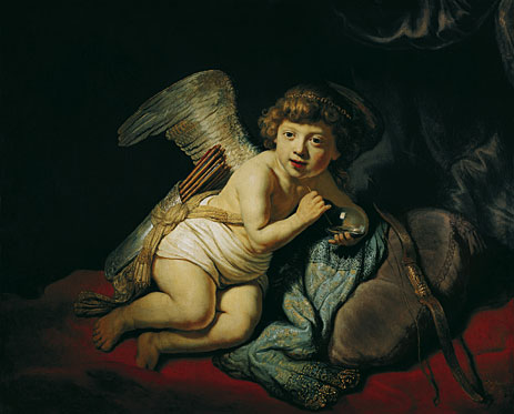 Cupid with the Soap Bubble, 1634 | Rembrandt | Giclée Leinwand Kunstdruck