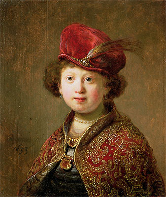 A Boy in Fanciful Costume, 1633 | Rembrandt | Giclée Leinwand Kunstdruck
