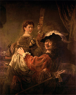 Self Portrait with Saskia in the Parable of the Prodigal Son, c.1635 | Rembrandt | Giclée Canvas Print