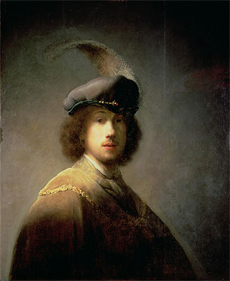 Selbstporträt, 23 Jahre, 1629 | Rembrandt | Giclée Leinwand Kunstdruck