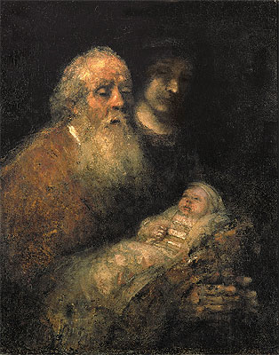 Rembrandt | Simeon in the Temple, 1669 | Giclée Leinwand Kunstdruck