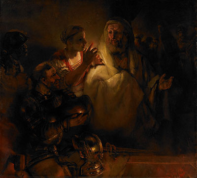 The Denial of St. Peter, 1660 | Rembrandt | Giclée Canvas Print