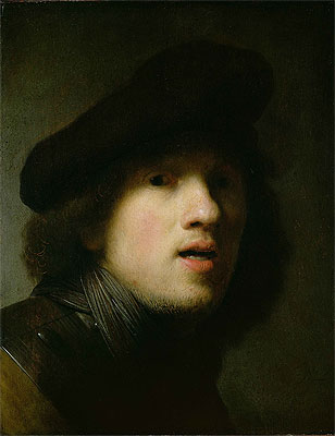 Self Portrait, c.1629 | Rembrandt | Giclée Leinwand Kunstdruck