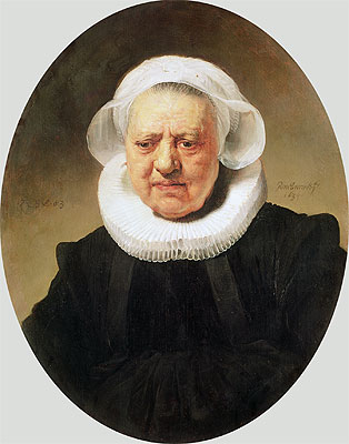 Portrait of Aechje Claesdar, 1634 | Rembrandt | Giclée Leinwand Kunstdruck
