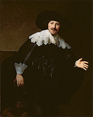 Porträt eines sitzenden Mannes, der von seinem Stuhl aufsteht, 1633 | Rembrandt
