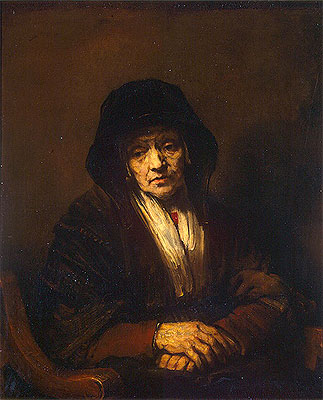Rembrandt | Portrait of an Old Woman, 1654 | Giclée Canvas Print