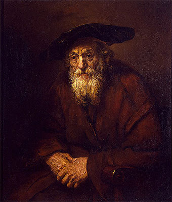 Portrait of an Old Jew, 1654 | Rembrandt | Giclée Leinwand Kunstdruck