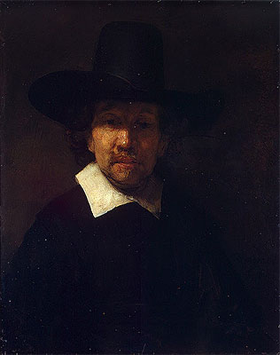 Portrait of the Poet Jeremias de Decker, 1666 | Rembrandt | Giclée Leinwand Kunstdruck