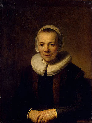 Portrait of Baertje Martens, c.1640 | Rembrandt | Giclée Leinwand Kunstdruck