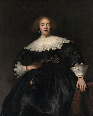 Porträt einer jungen Frau mit Fächer, 1633 | Rembrandt