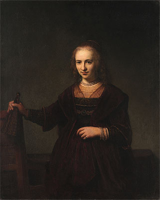 Portrait of a Woman, 1643 | Rembrandt | Giclée Leinwand Kunstdruck