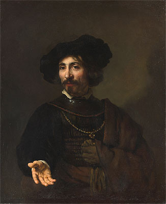 Man with a Steel Gorget, 1644 | Rembrandt | Giclée Leinwand Kunstdruck