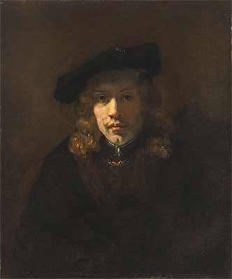 Man in a Beret, n.d. | Rembrandt | Giclée Leinwand Kunstdruck