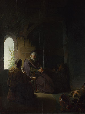 Anna und der blinde Tobias, a.1630 | Rembrandt