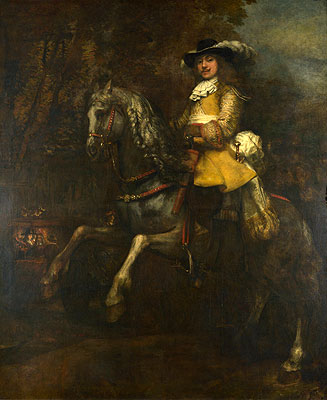 Portrait of Frederick Rihel on Horseback, c.1663 | Rembrandt | Giclée Leinwand Kunstdruck